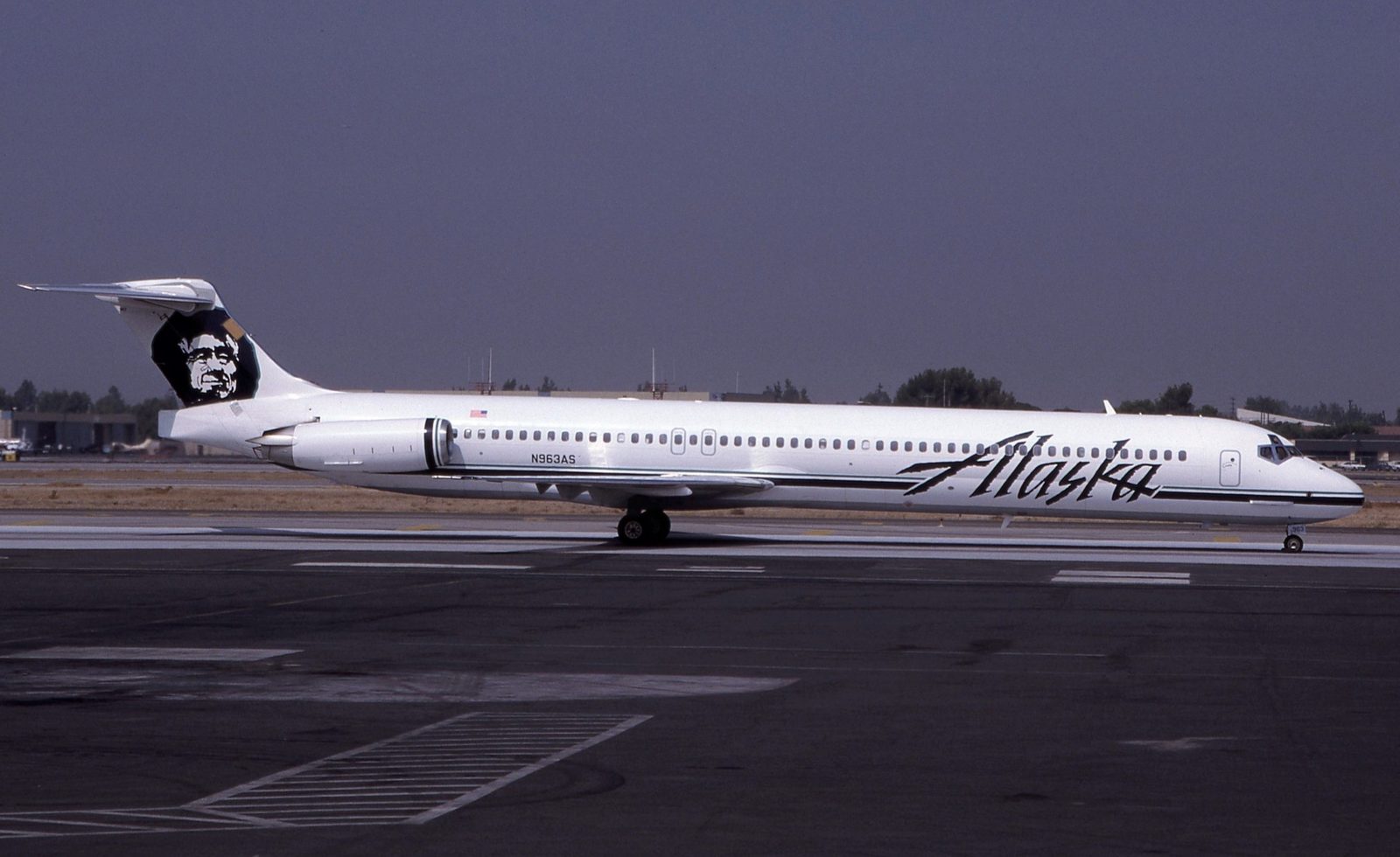 Alaska Airlines McDonnell Douglas MD-83, registration N963AS, photographed at Santa Ana in September 1992