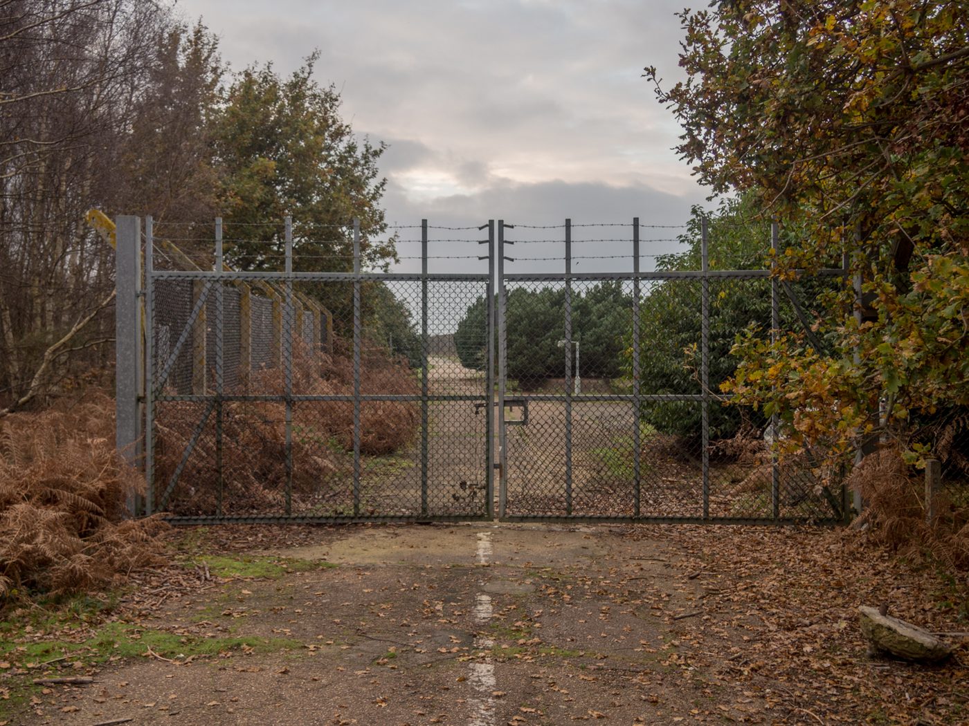 The East Gate at RAF Woodbridge, Suffolk, the gate nearest Rendlesham Forest where the first lights were reported