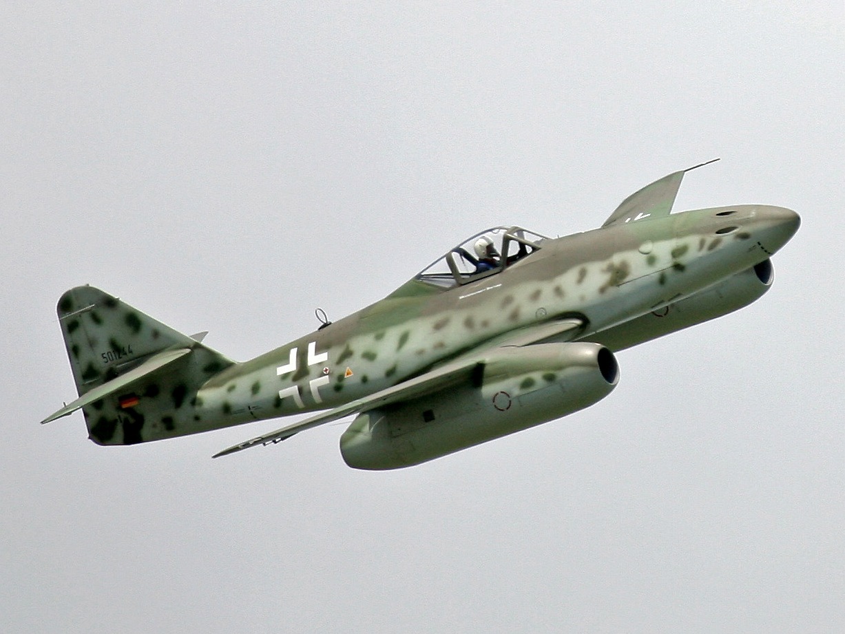 A flying Messerschmitt Me 262 replica at the ILA Berlin Air Show, 2006