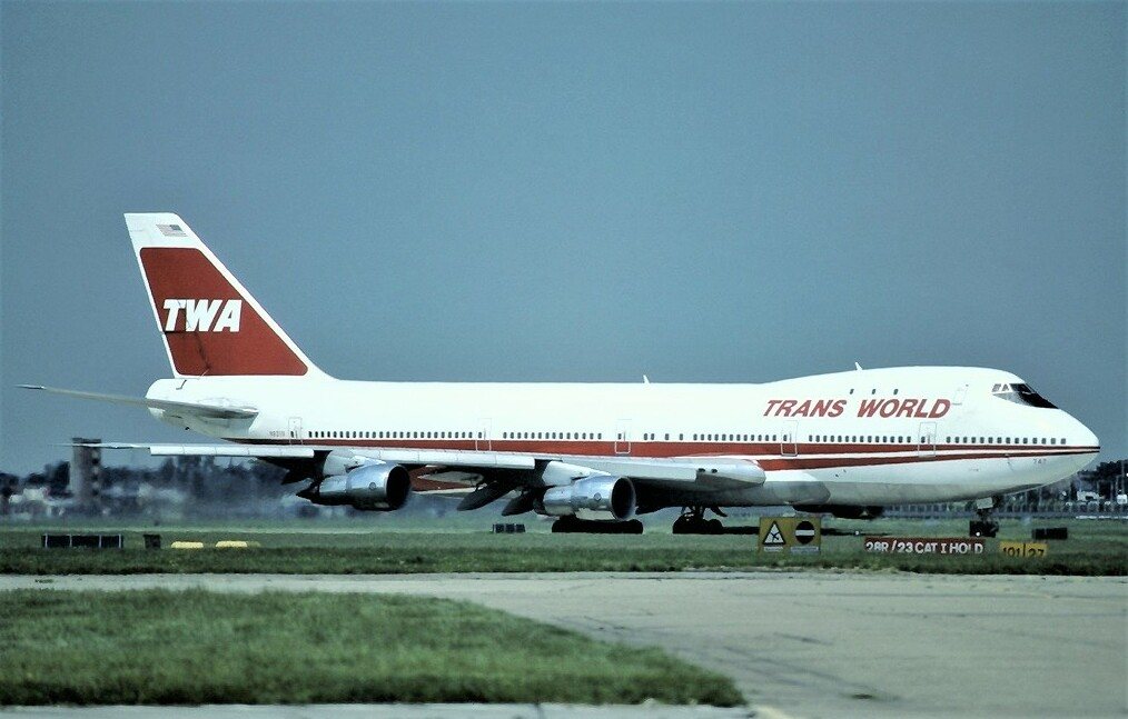 Trans World Airlines Boeing 747-131, registration N93119, photographed at London Heathrow