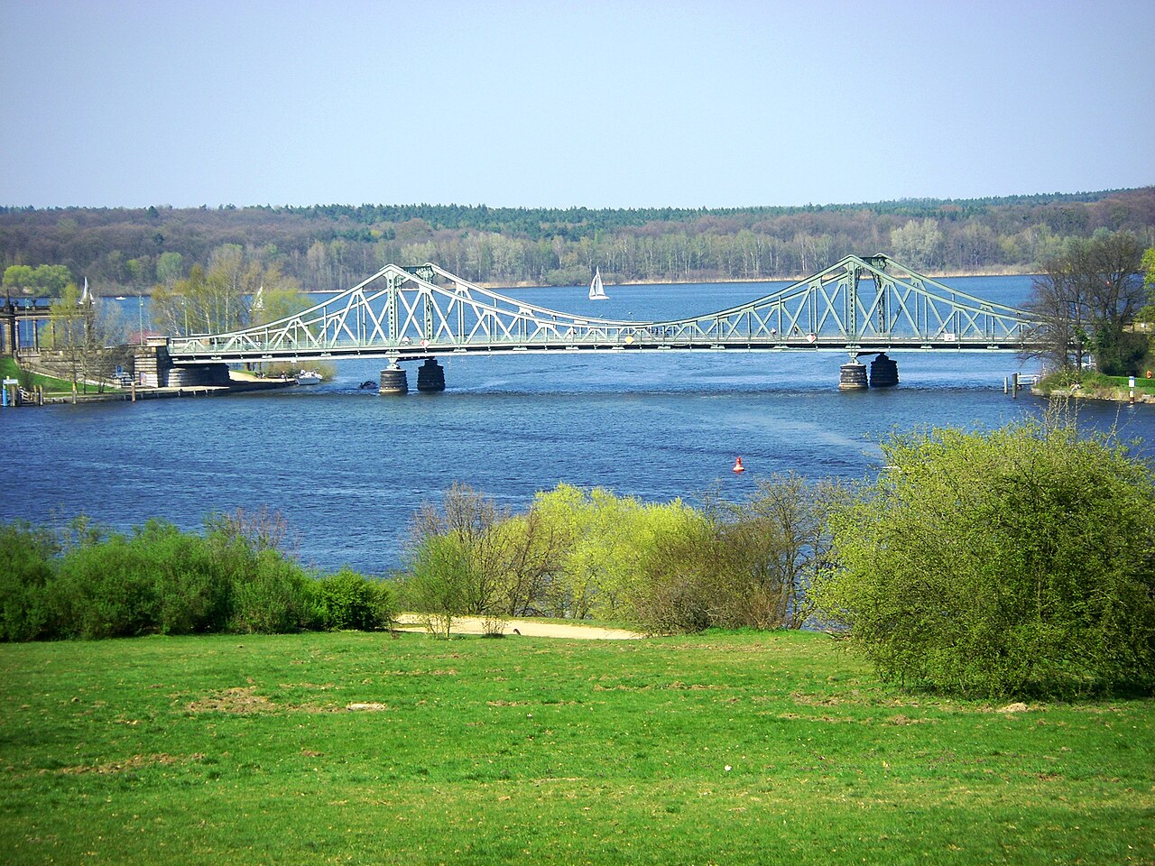 The Glienicke Bridge between Potsdam and West Berlin, site of the February 1962 prisoner exchange